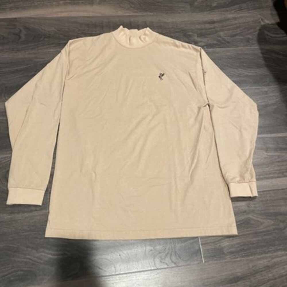 Vintage Ashworth Neck Shirt Beige Tan Friendly Hills CC Golf Long Sleeve M⁠